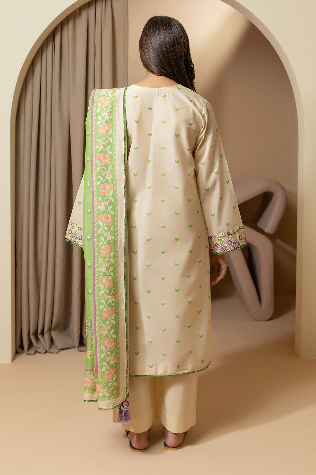 Embroidered Shirt Dupatta - 0105