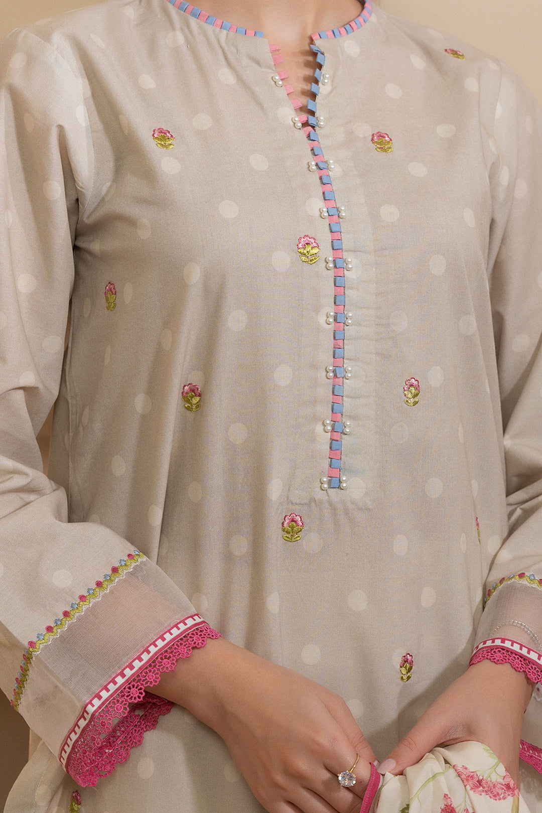 Embroidered Shirt Dupatta - 0177