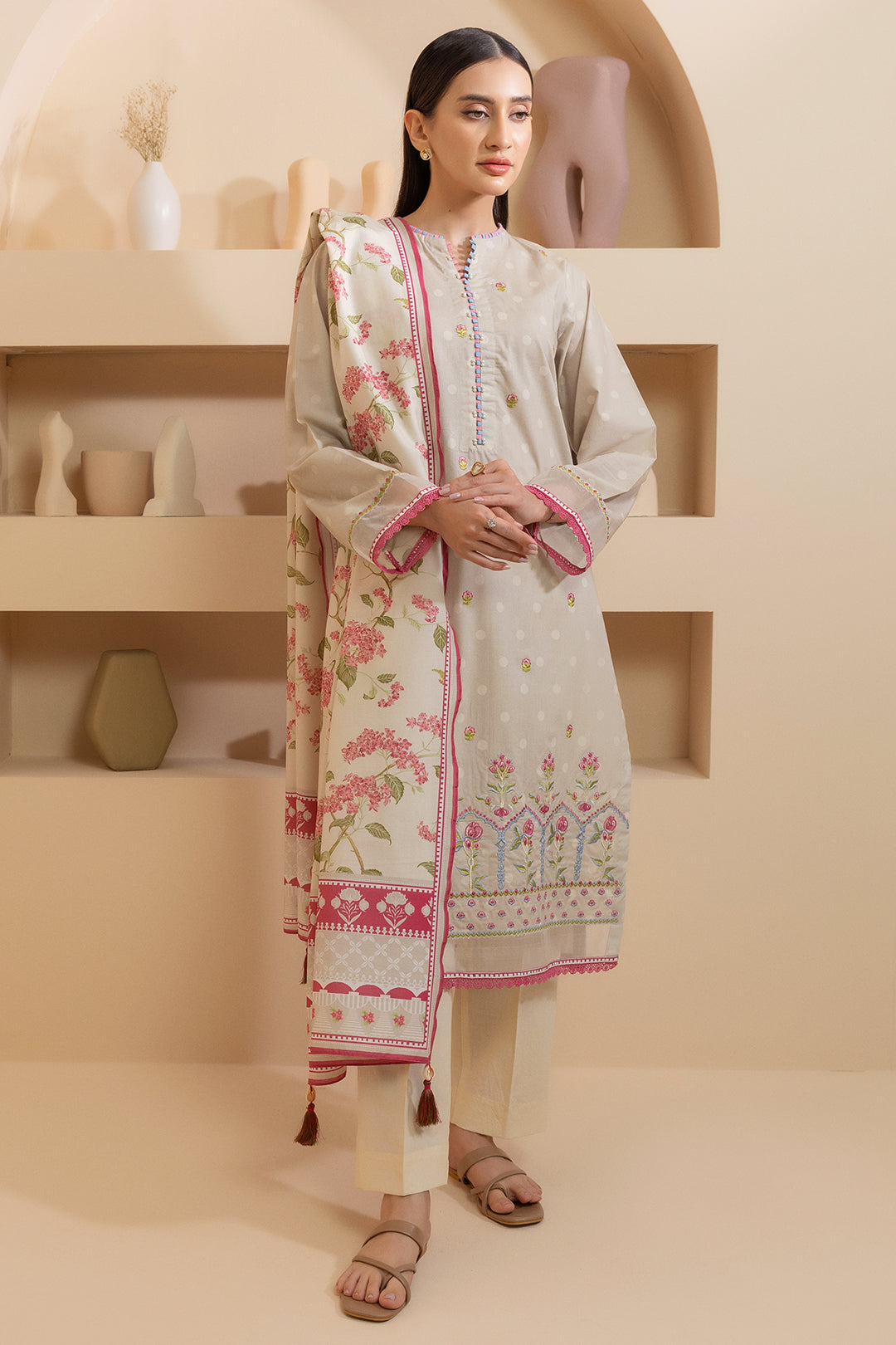 Embroidered Shirt Dupatta - 0177