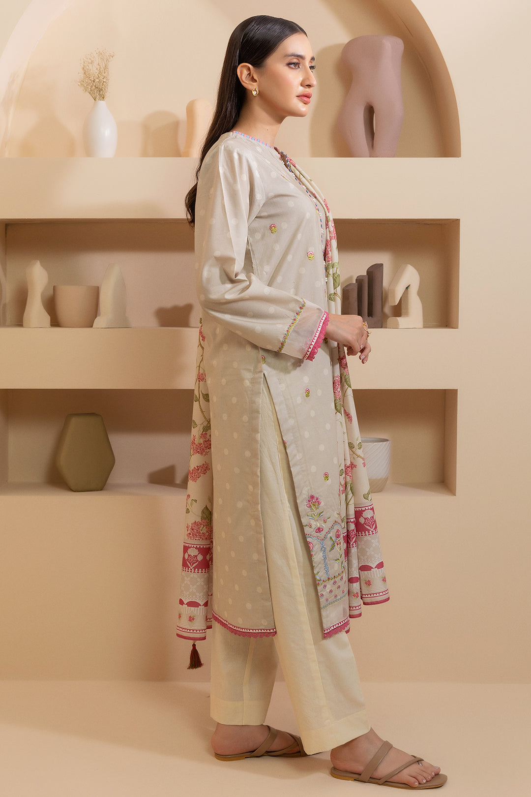 Embroidered Shirt Dupatta - 0177