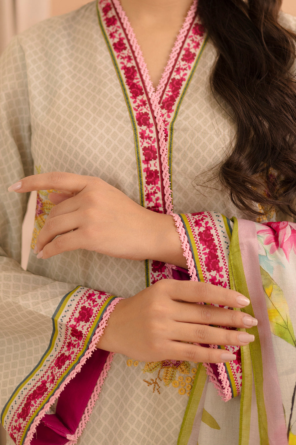 Embroidered Shirt Dupatta - 0239