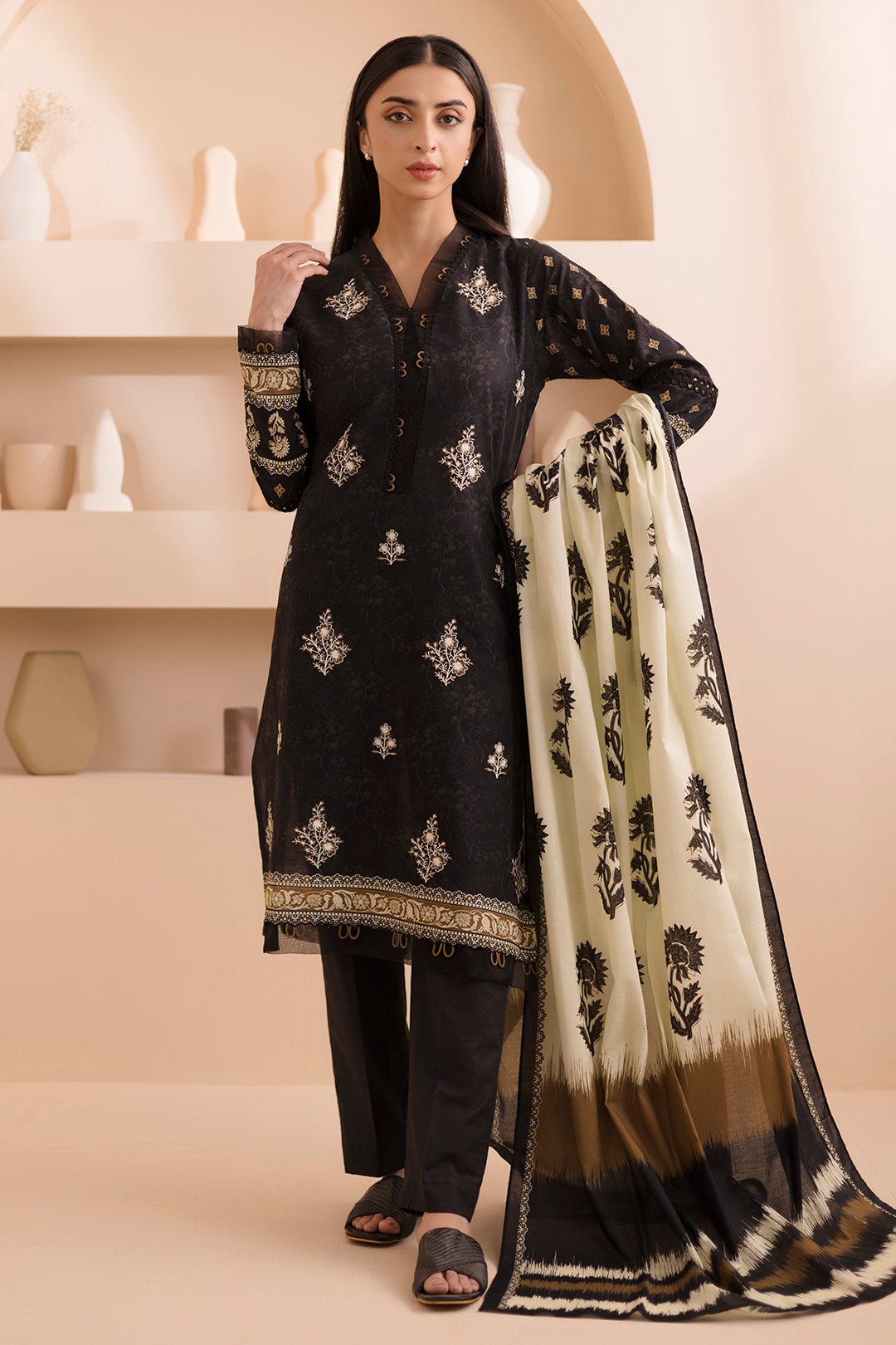 Embroidered Shirt Dupatta - 0242