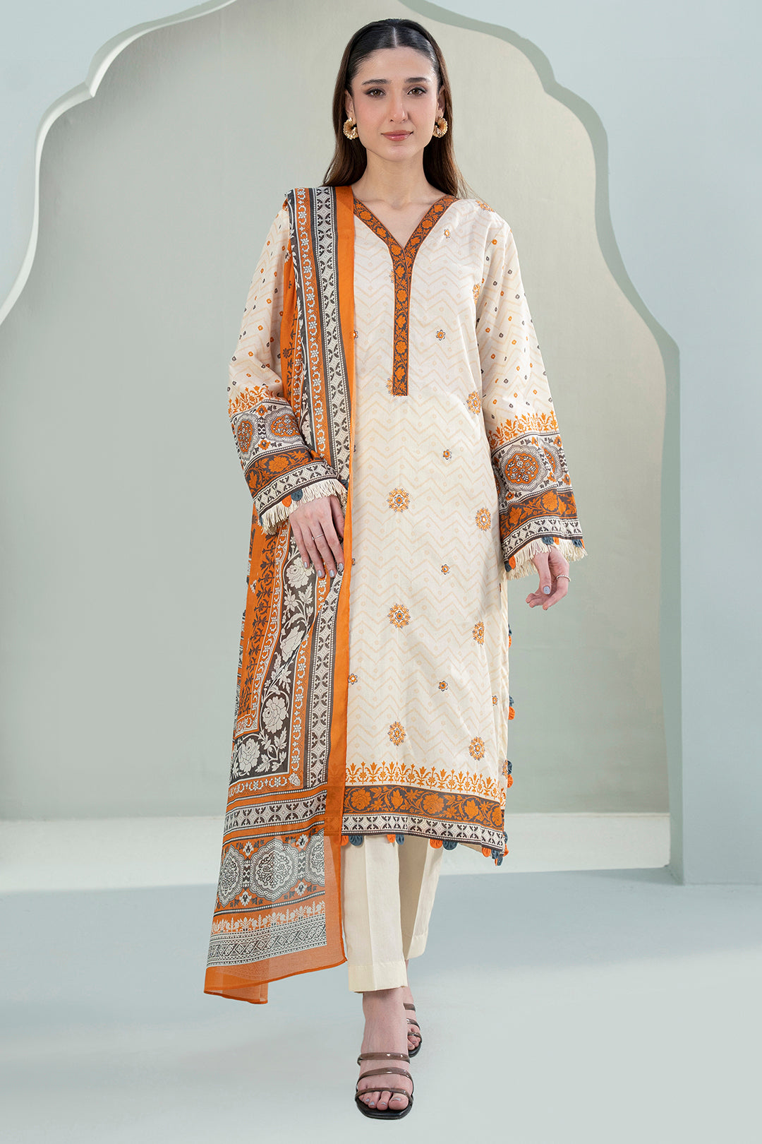 Embroidered Shirt Dupatta - 0312