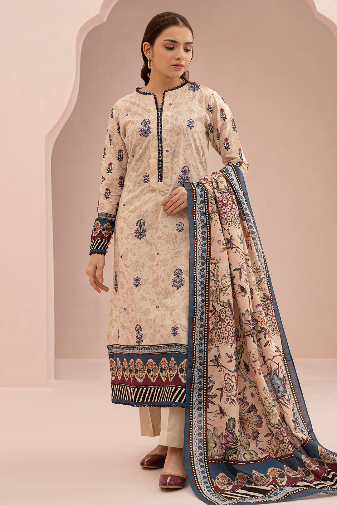 Embroidered Shirt Dupatta - 0314