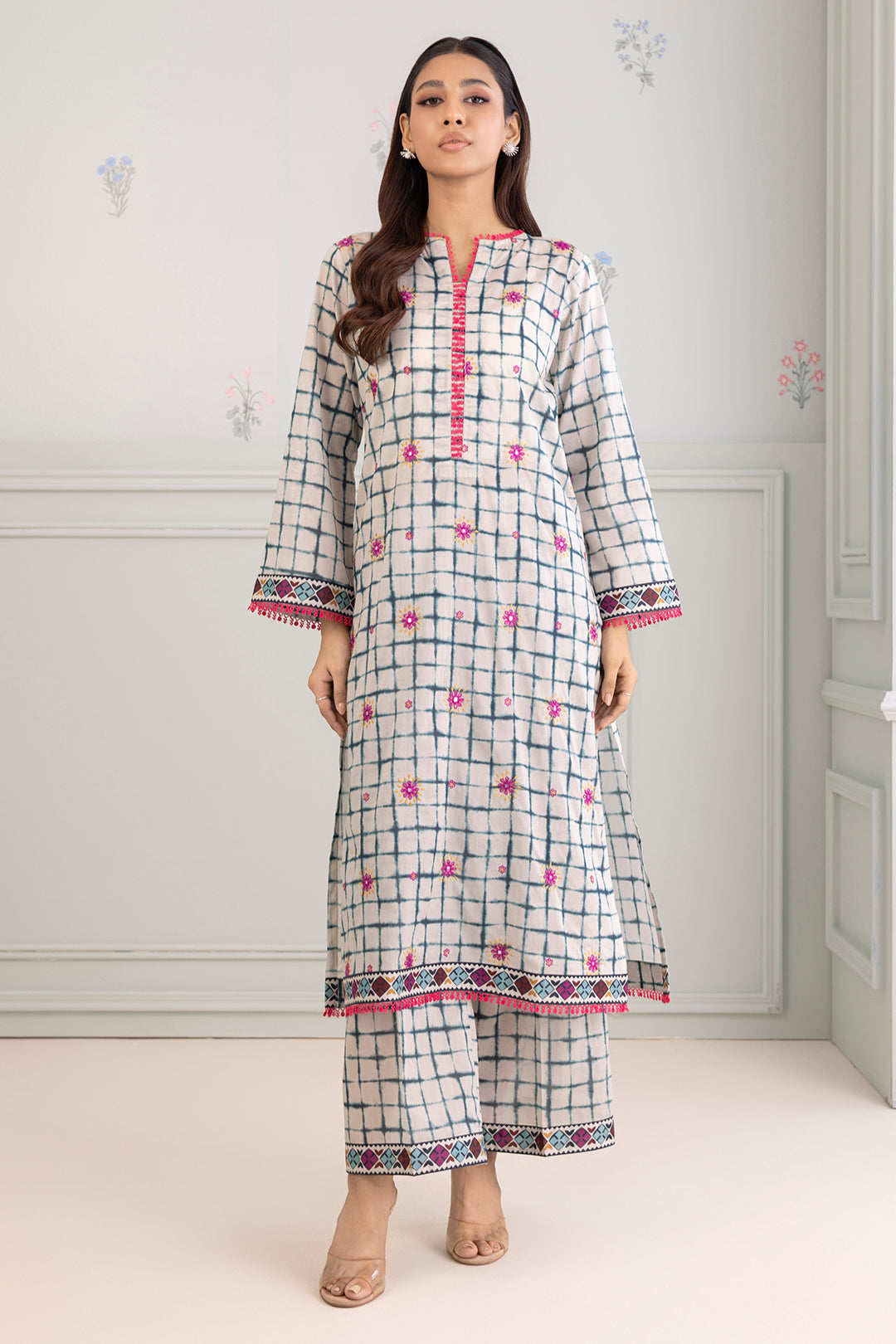 Embroidered Shirt Shalwar - 0372