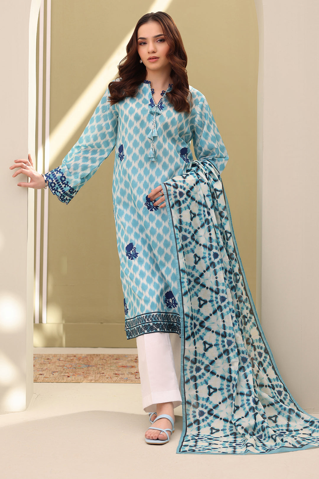 Embroidered Shirt Dupatta - 0374