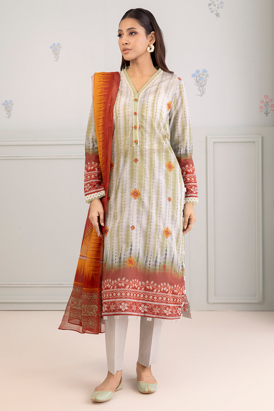Embroidered Shirt Dupatta - 0375