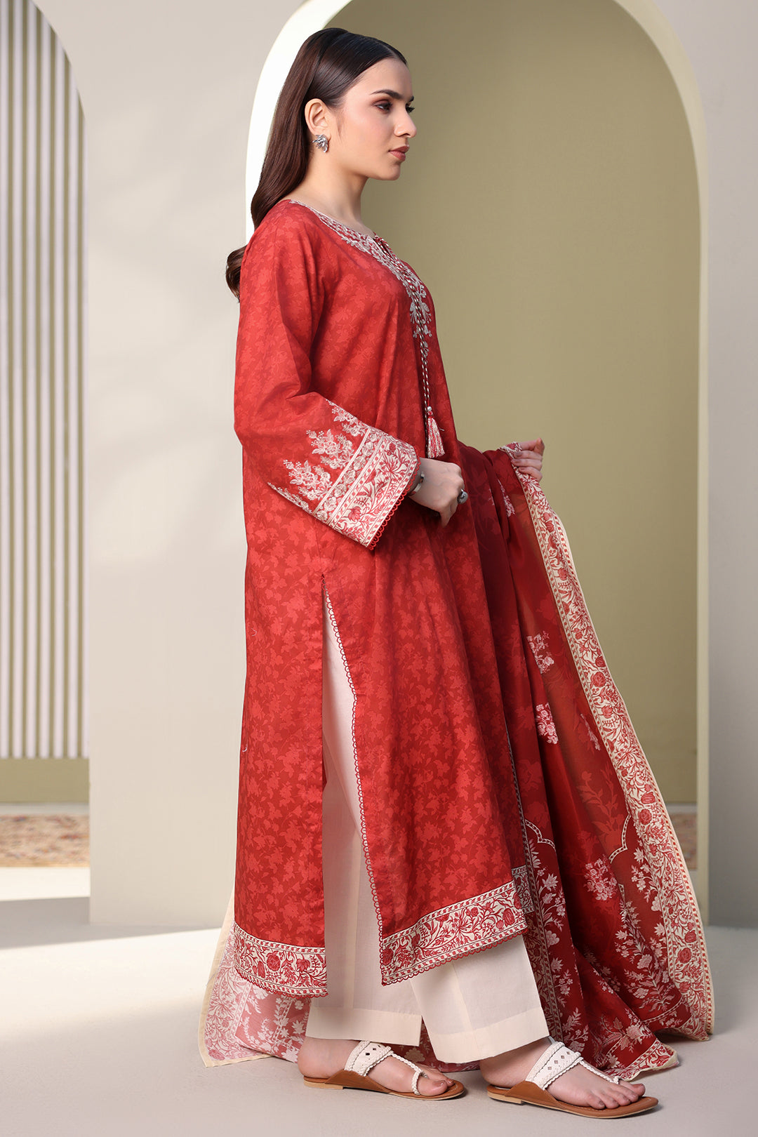 Embroidered Shirt Dupatta - 0376