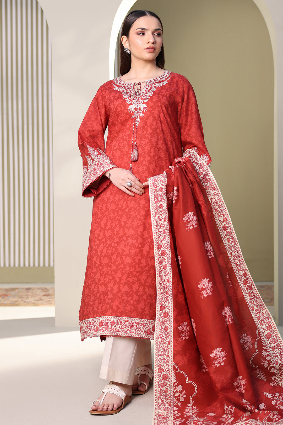 Embroidered Shirt Dupatta - 0376
