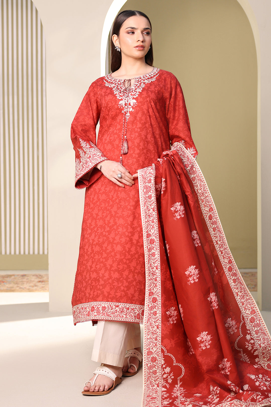 Embroidered Shirt Dupatta - 0376