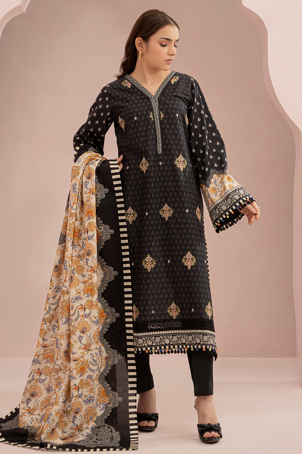 Embroidered Shirt Dupatta - 0377
