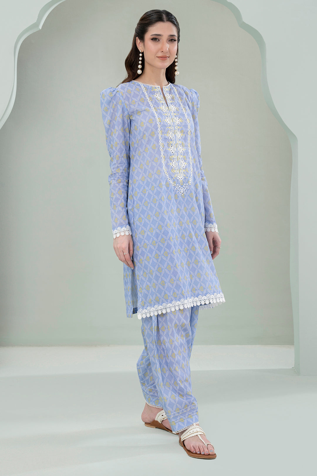 Embroidered Shirt Shalwar - 0417