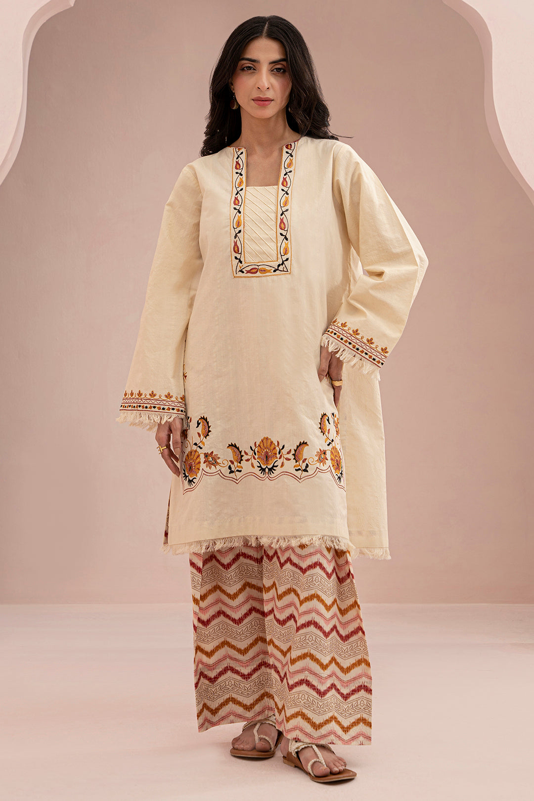 Embroidered Shirt Shalwar - 0418