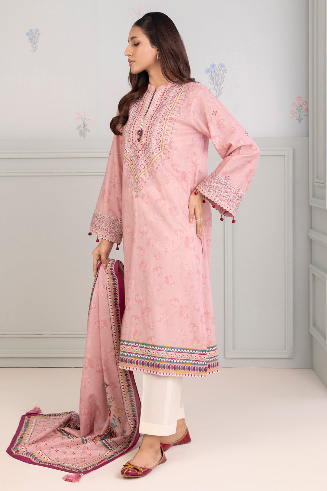 Embroidered Shirt Dupatta - 0420