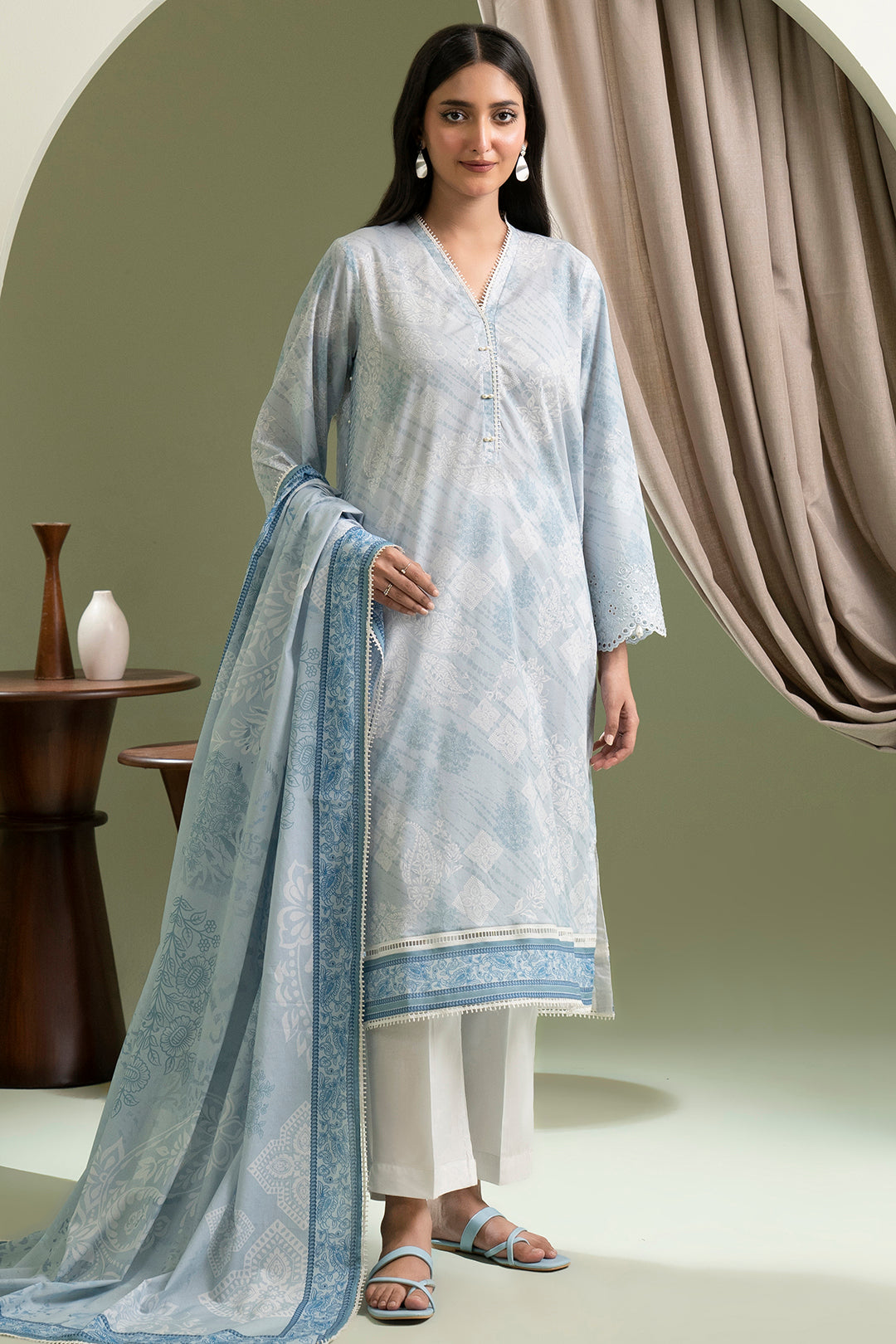 Embroidered Shirt Dupatta - 0422