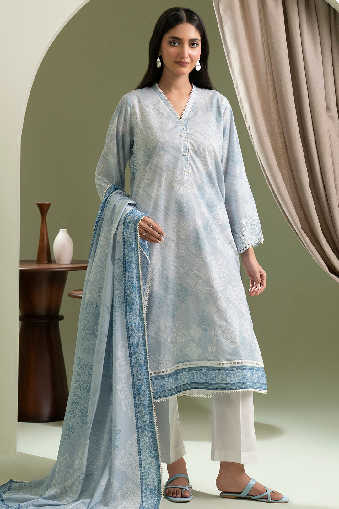 Embroidered Shirt Dupatta - 0422