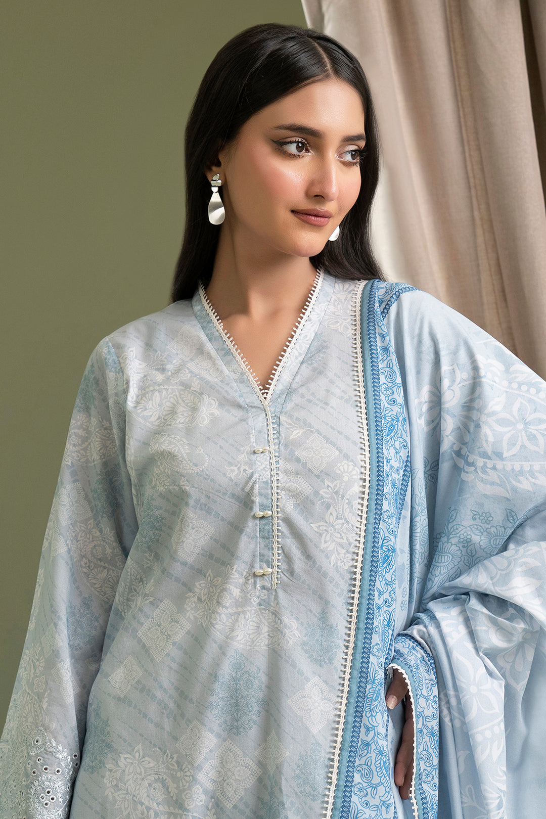 Embroidered Shirt Dupatta - 0422