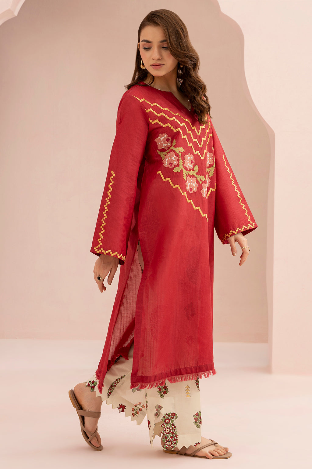 Embroidered Shirt Shalwar - 0484