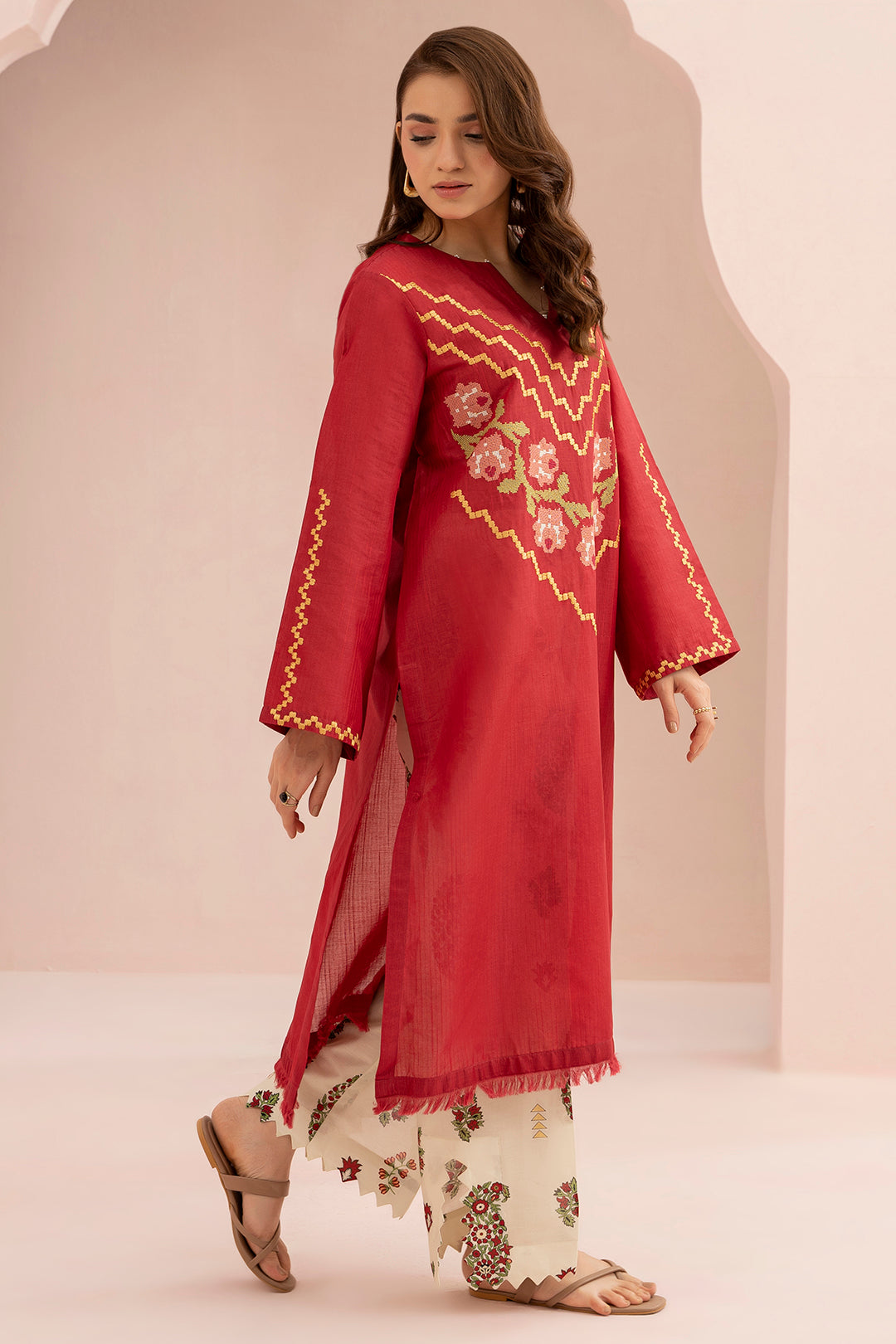 Embroidered Shirt Shalwar - 0484