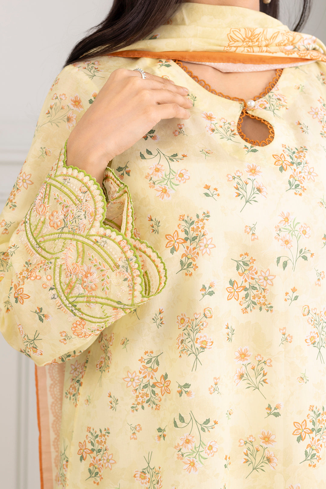 Embroidered Shirt Dupatta - 0486