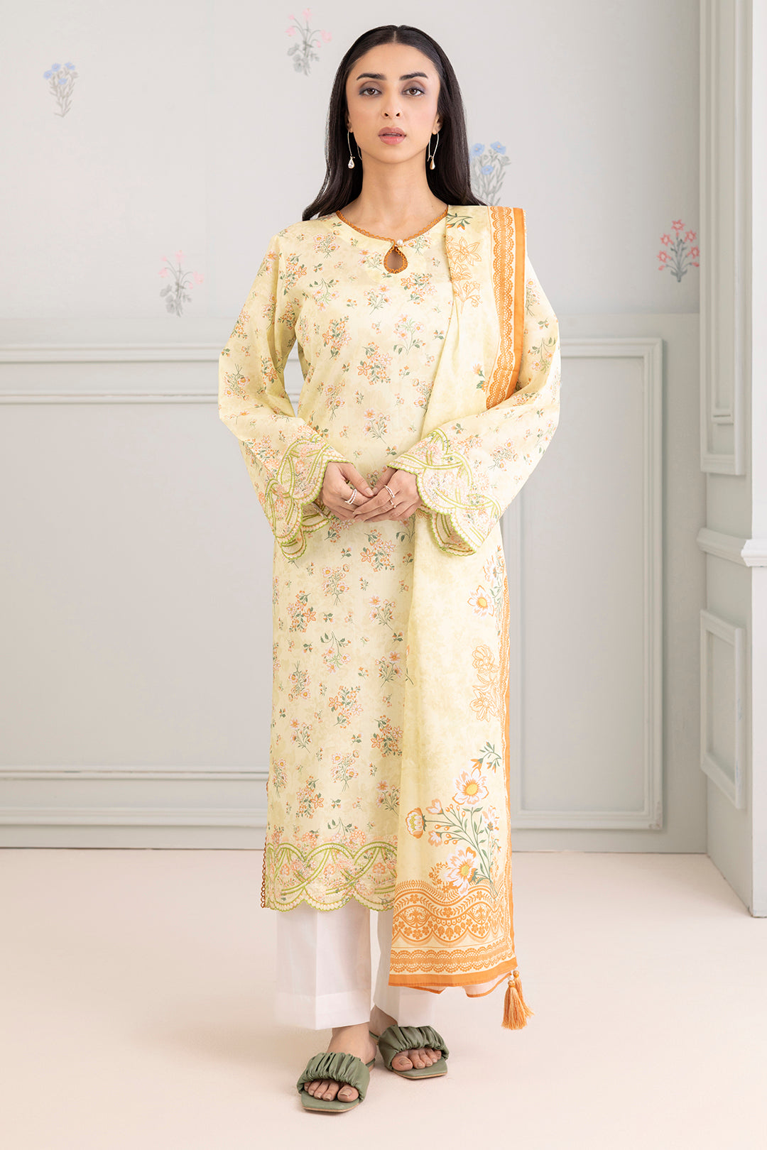 Embroidered Shirt Dupatta - 0486