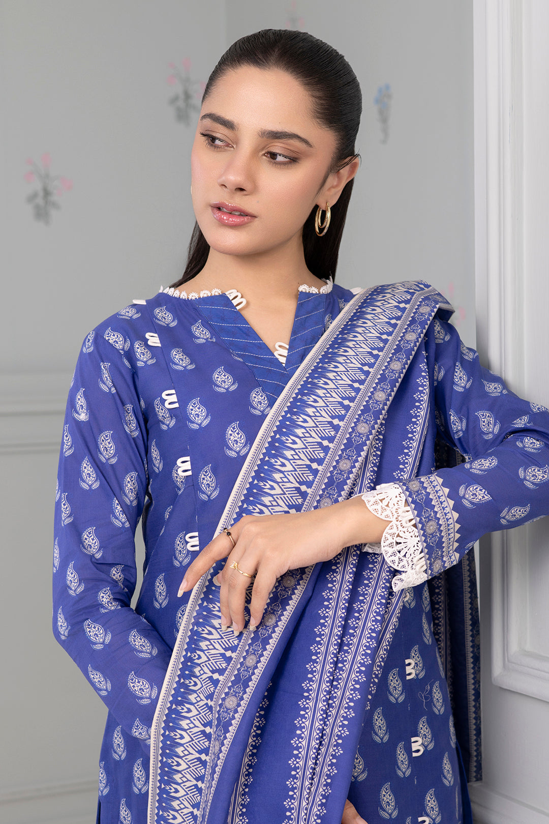 Embroidered Shirt Dupatta - 0487