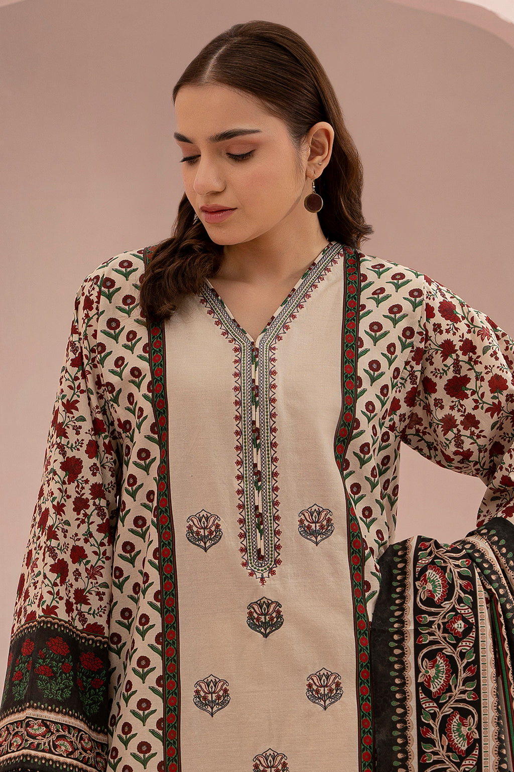 Embroidered Shirt Dupatta - 0489