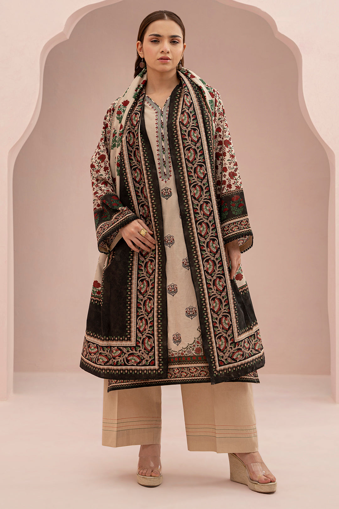 Embroidered Shirt Dupatta - 0489