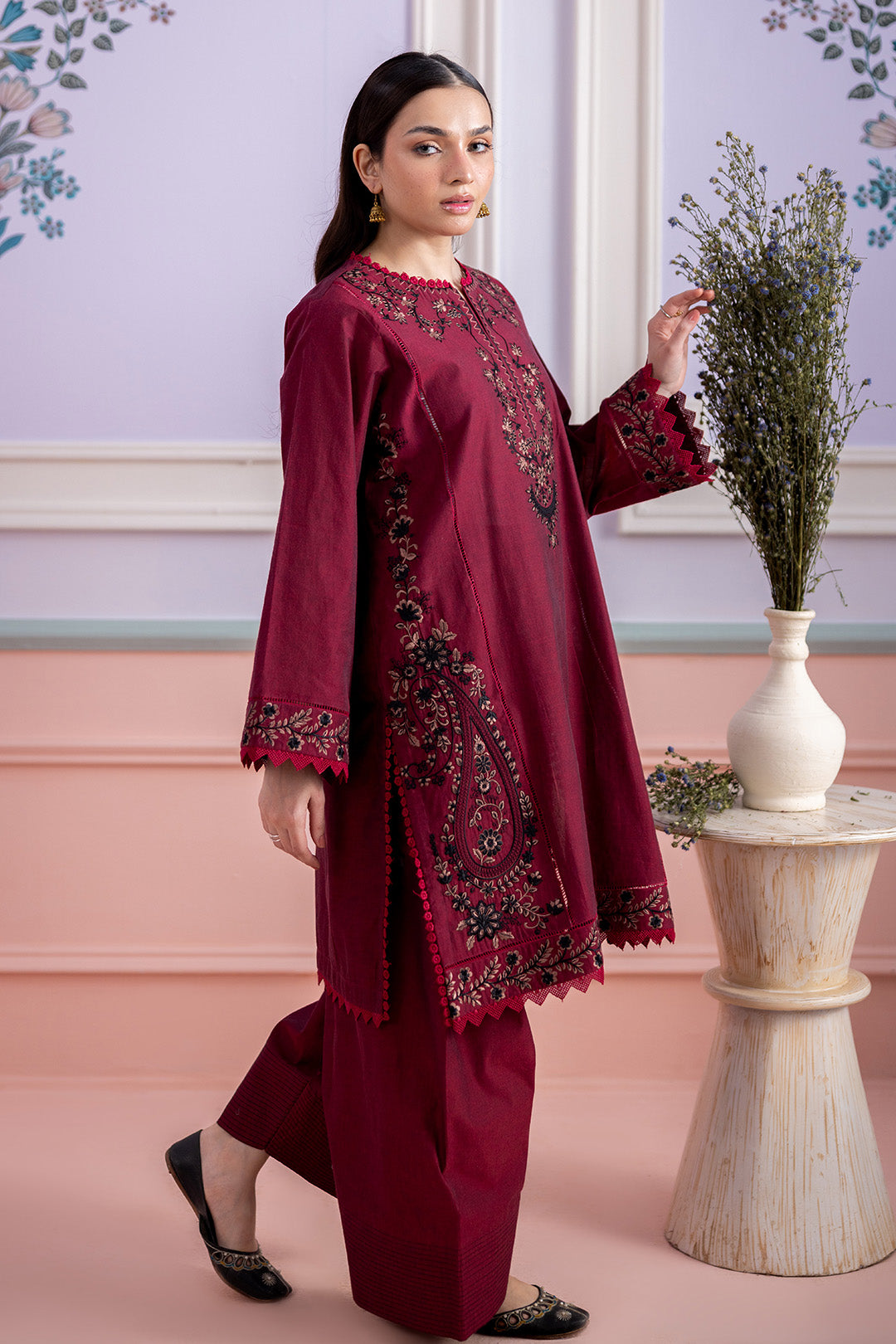 Embroidered Shirt Shalwar - 0528