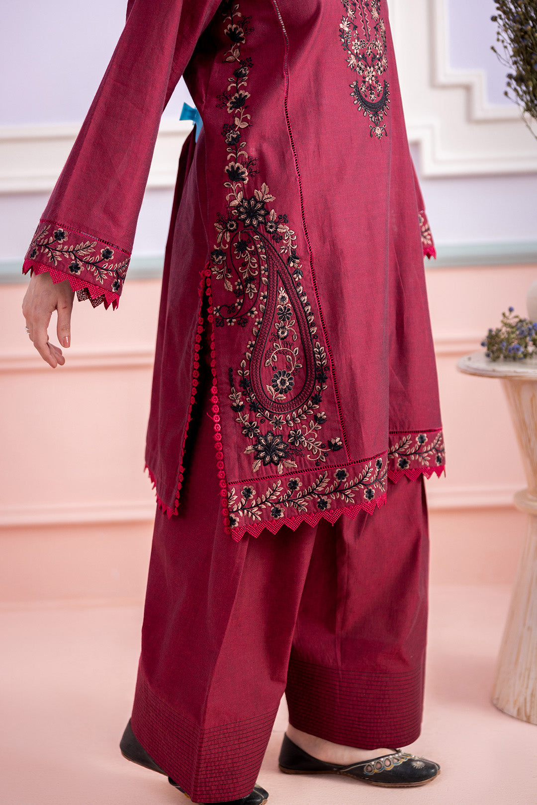 Embroidered Shirt Shalwar - 0528