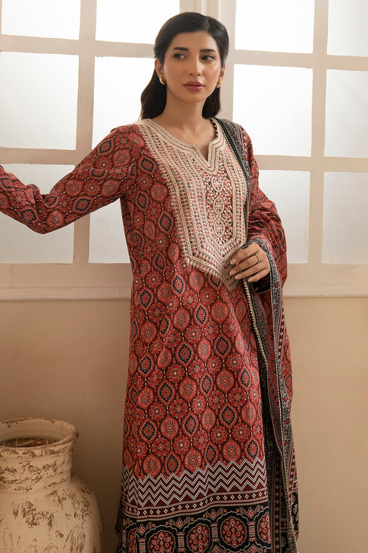 Embroidered Shirt Dupatta - 0560