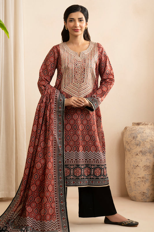 Embroidered Shirt Dupatta - 0560