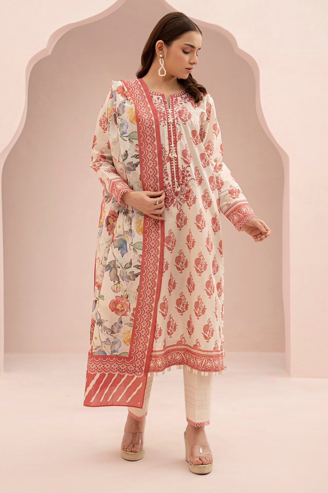 Embroidered Shirt Dupatta - 0563