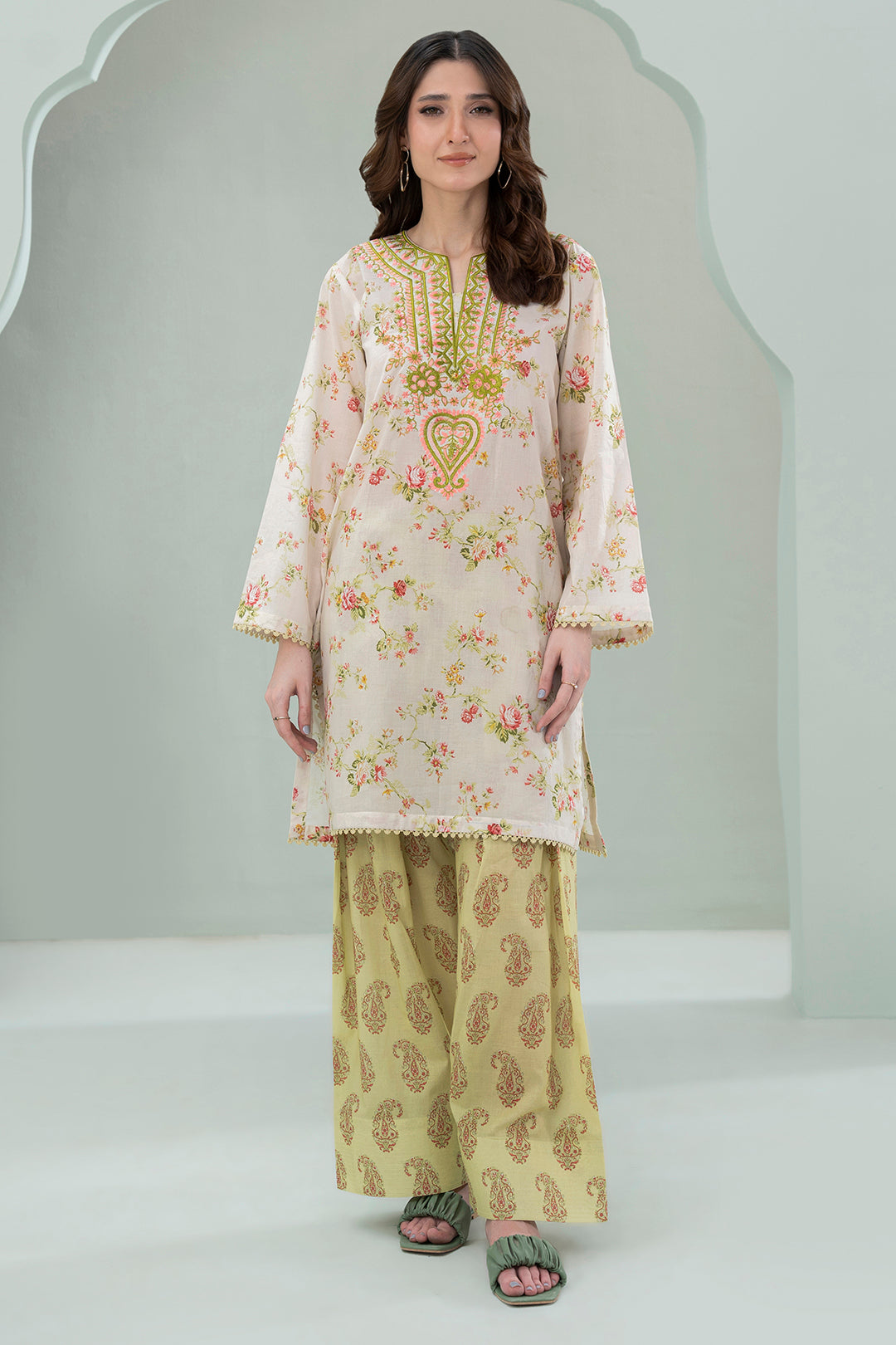 Embroidered Shirt Shalwar - 0637