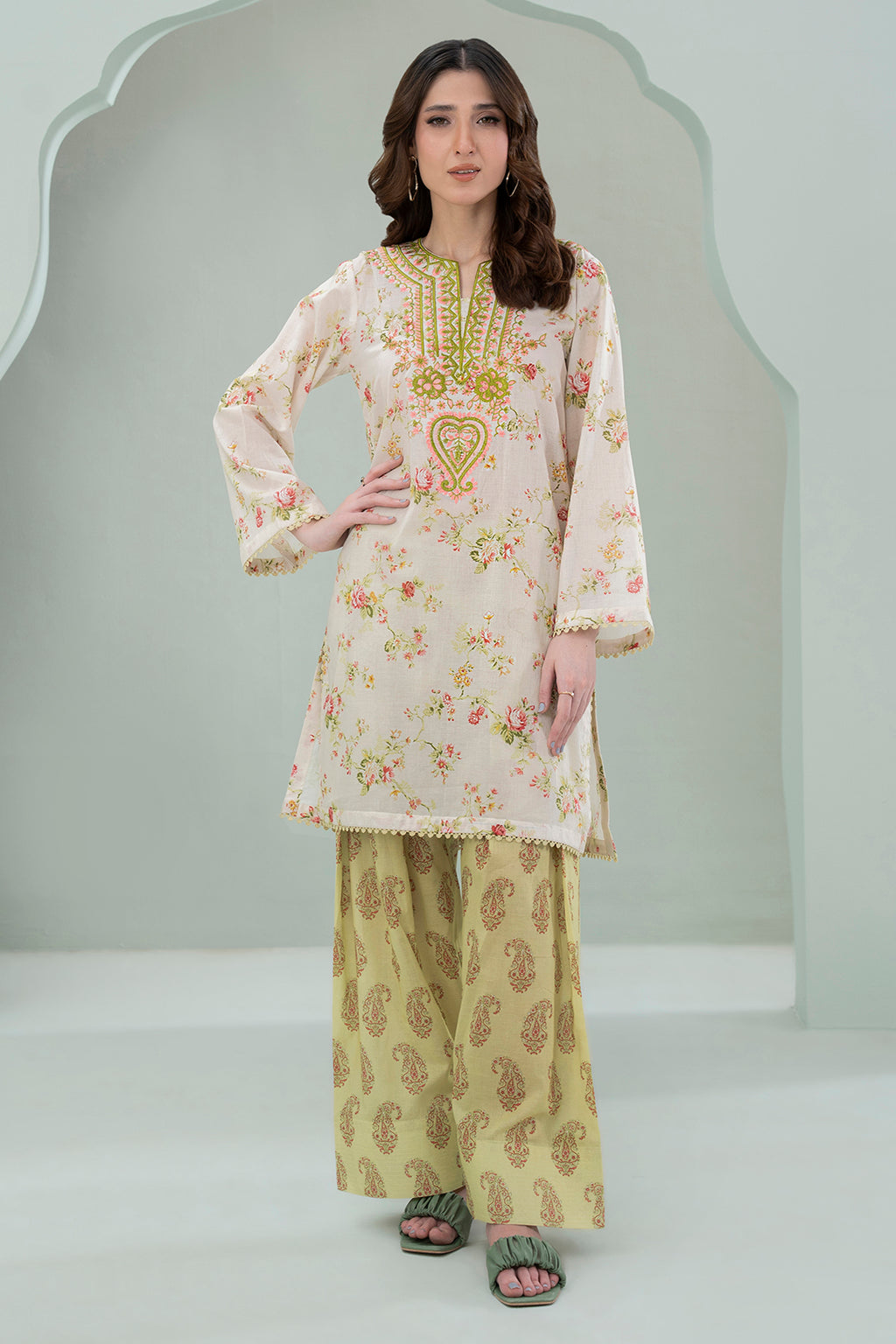 Embroidered Shirt Shalwar - 0637