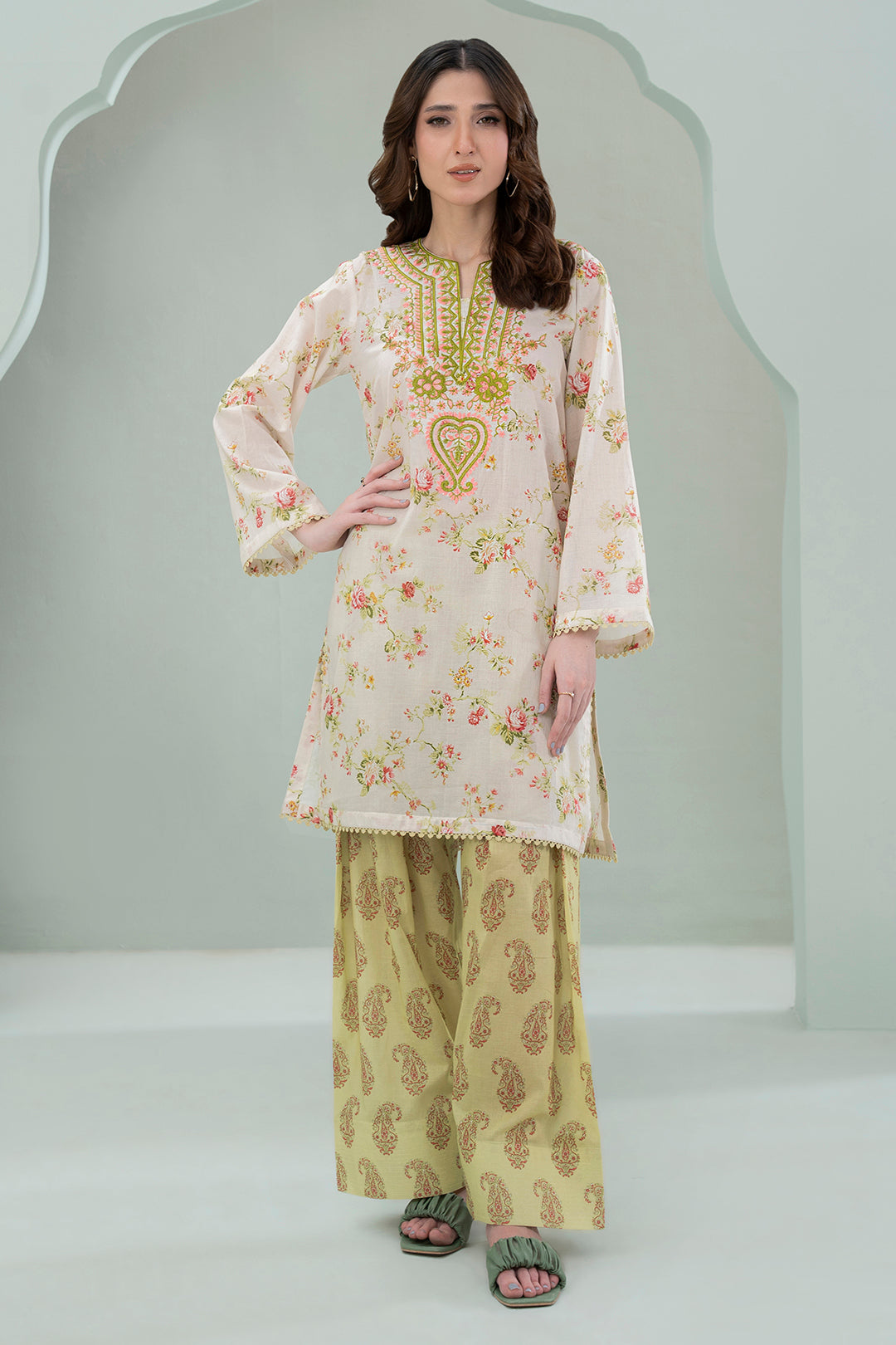 Embroidered Shirt Shalwar - 0637