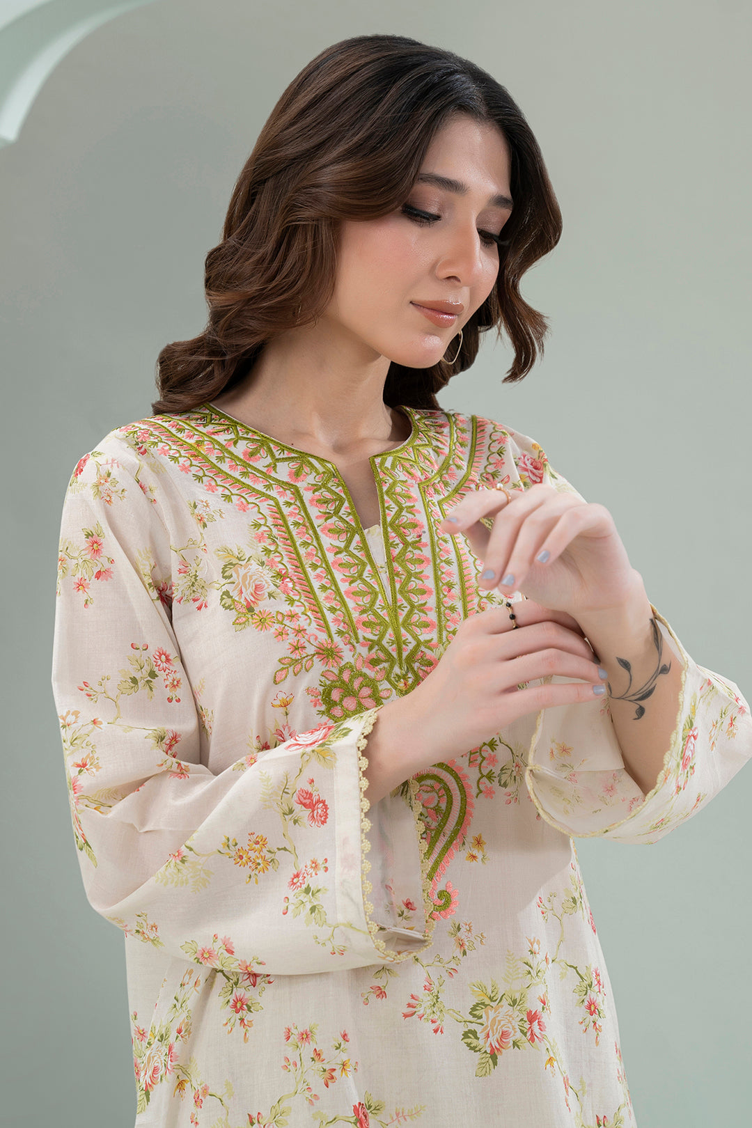 Embroidered Shirt Shalwar - 0637