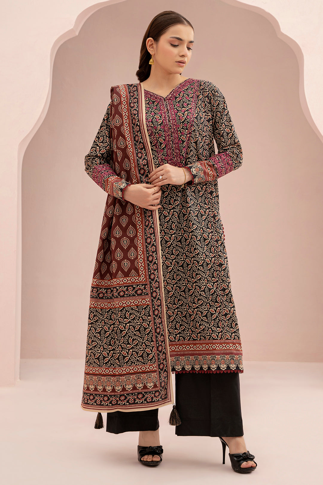 Embroidered Shirt Dupatta - 0642