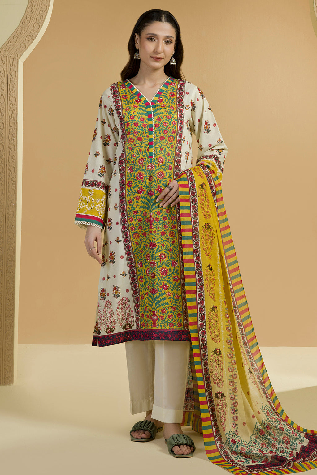 Embroidered Shirt Dupatta - 5702