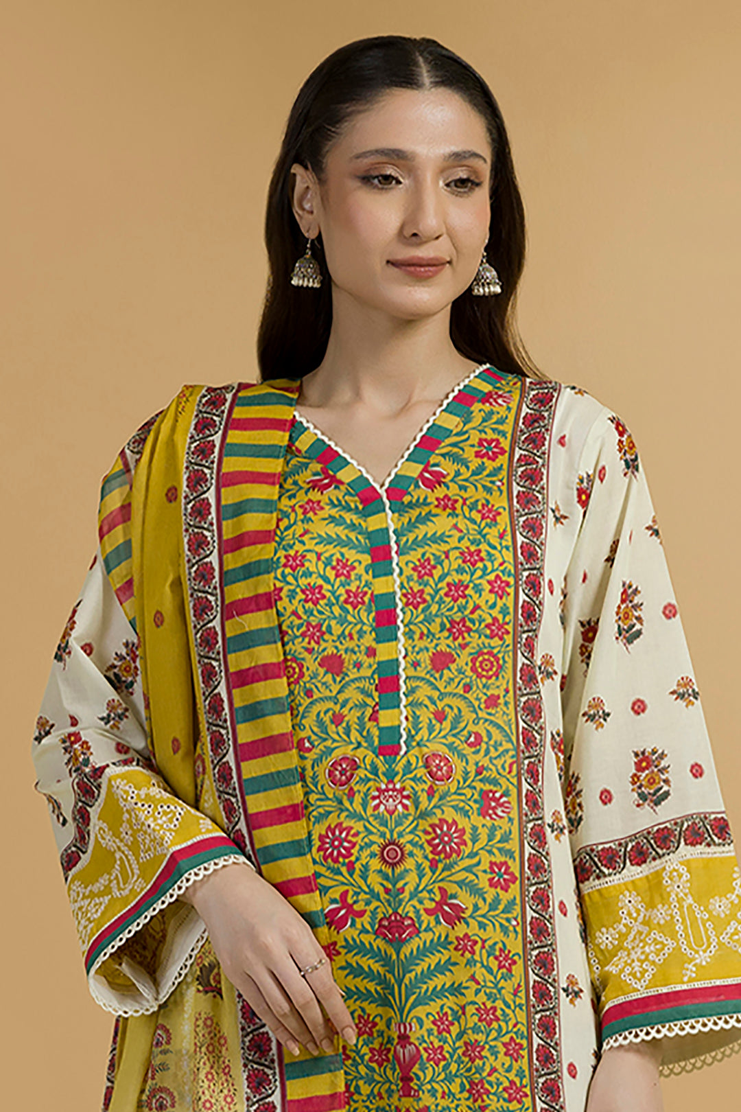 Embroidered Shirt Dupatta - 5702