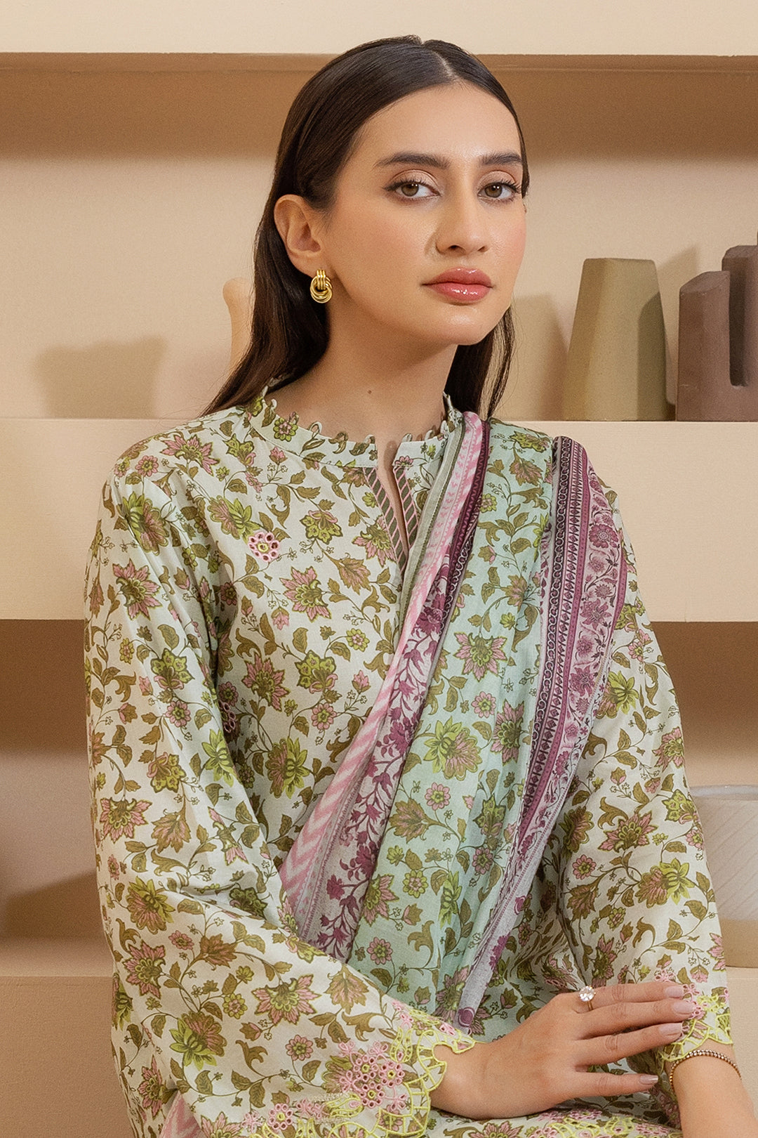Embroidered Shirt Shalwar Dupatta - 0061