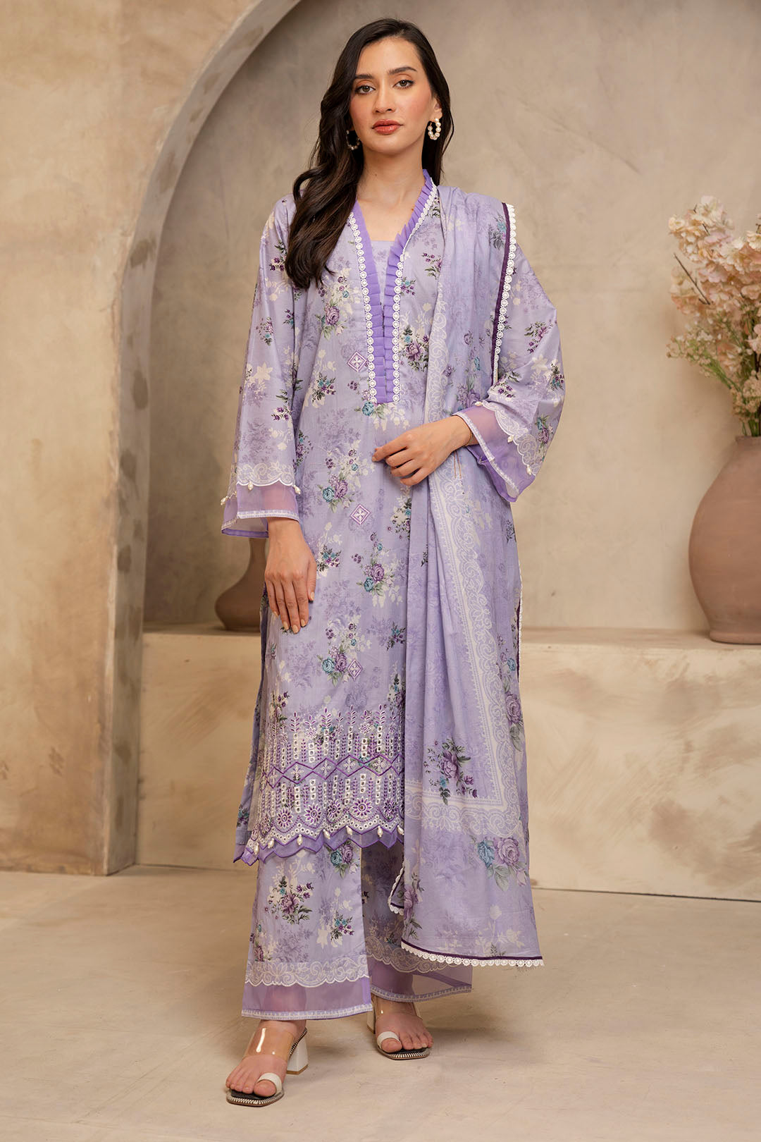Embroidered Shirt Shalwar Dupatta - 0063