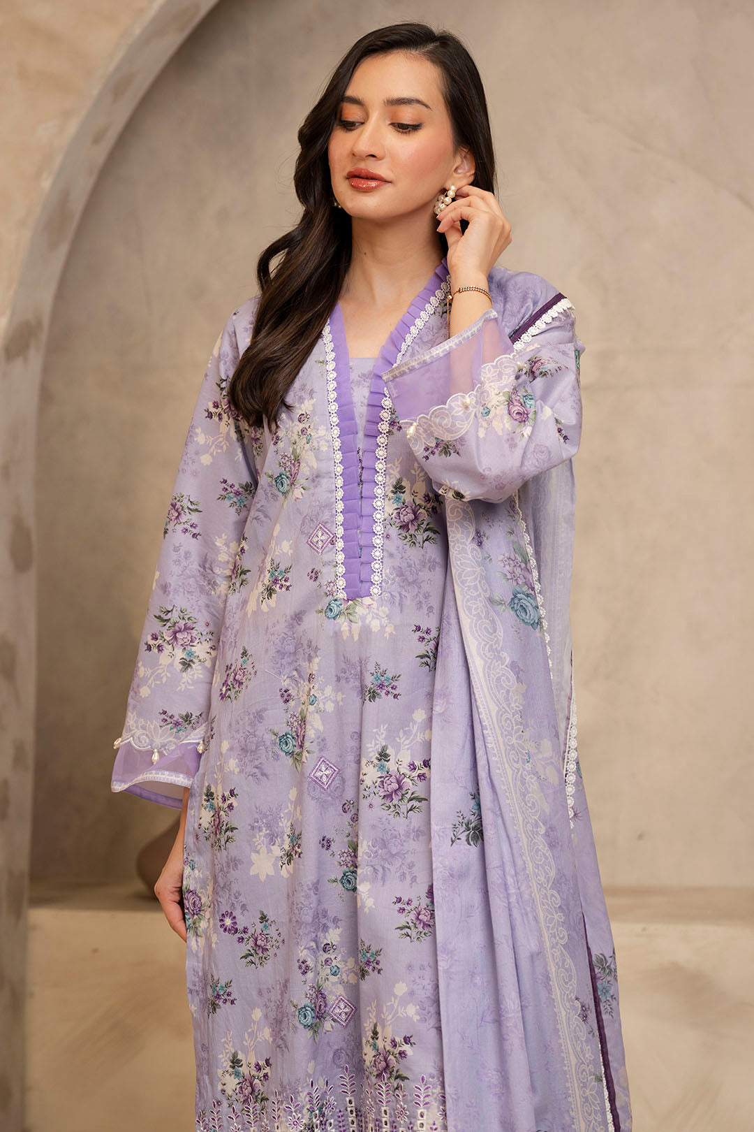 Embroidered Shirt Shalwar Dupatta - 0063