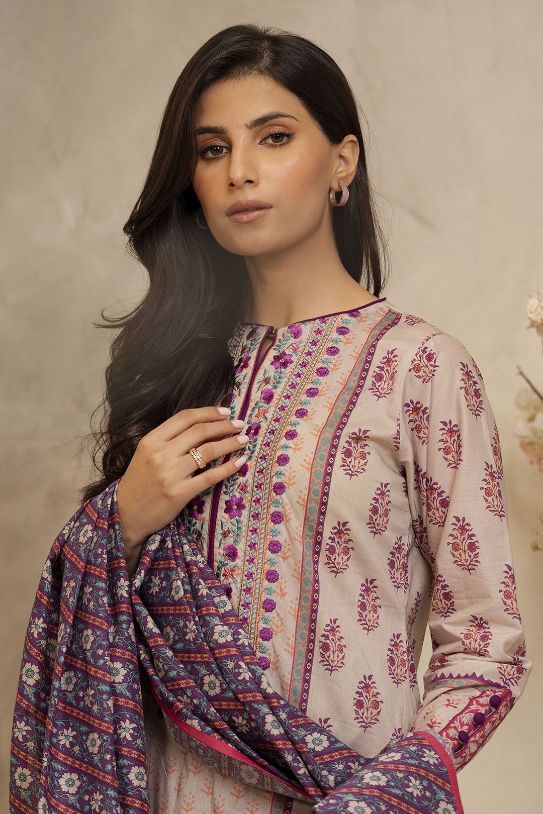 Embroidered Shirt Shalwar Dupatta - 0064