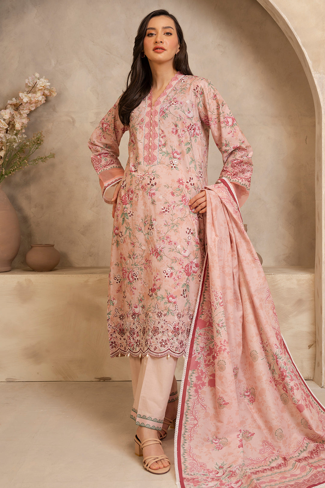 Embroidered Shirt Shalwar Dupatta - 0065