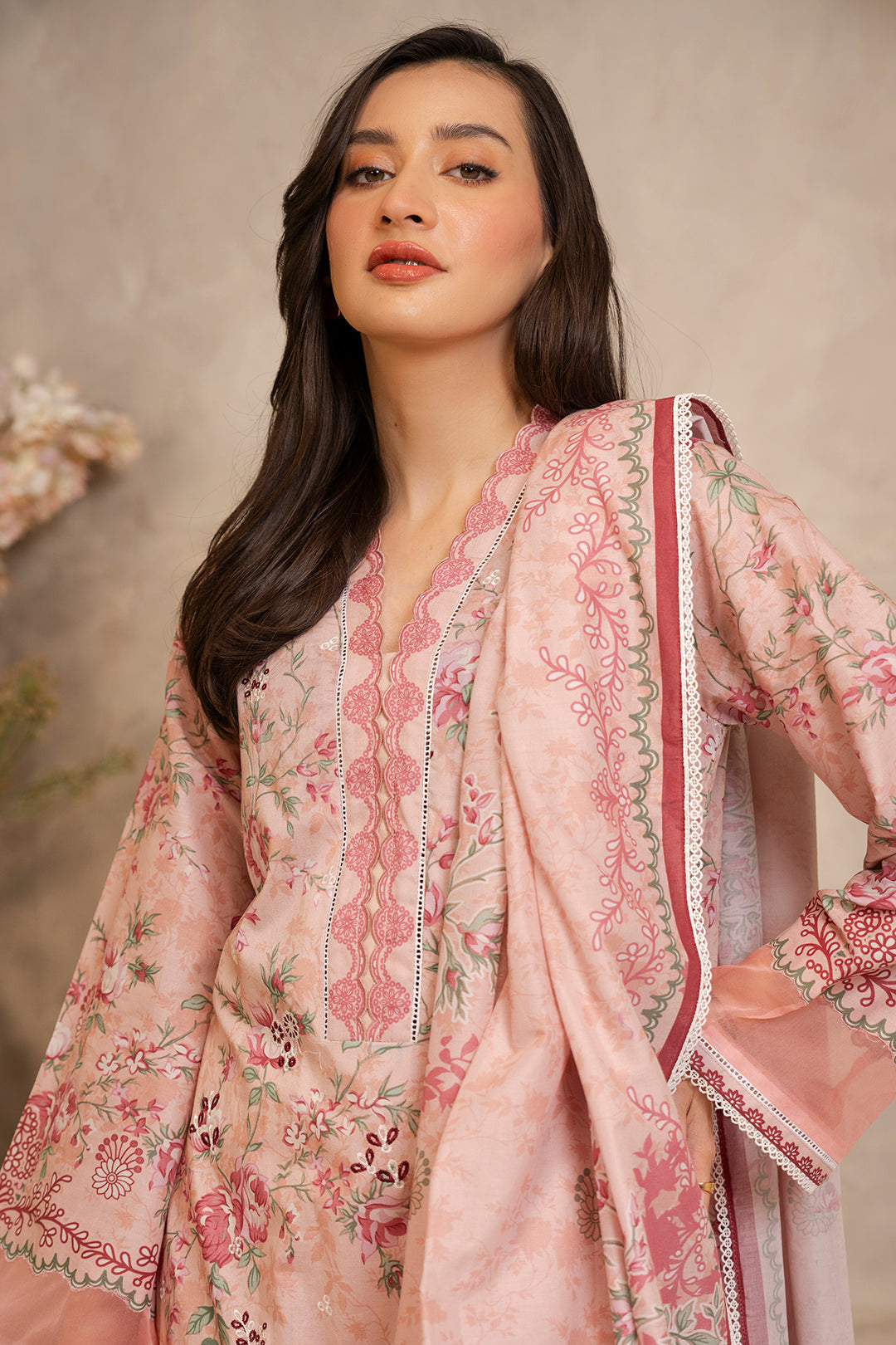 Embroidered Shirt Shalwar Dupatta - 0065