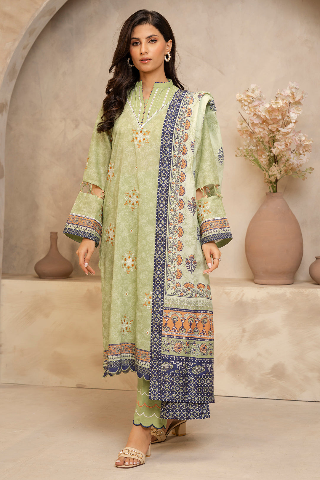 Embroidered Shirt Shalwar Dupatta - 0066