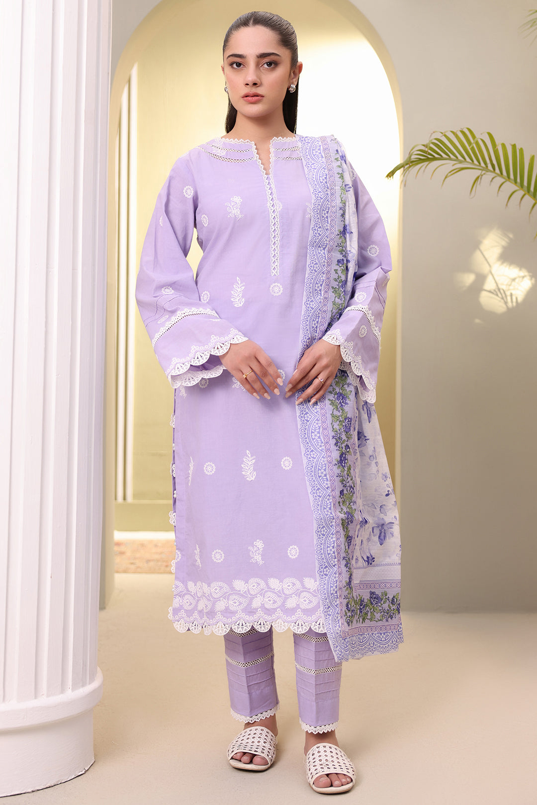 Embroidered Shirt Shalwar Dupatta - 0068
