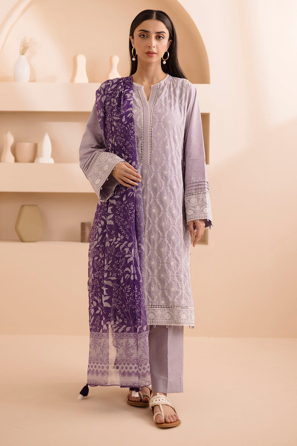 Embroidered Shirt Shalwar Dupatta - 0069