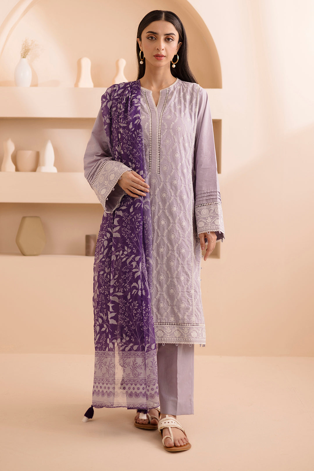 Embroidered Shirt Shalwar Dupatta - 0069